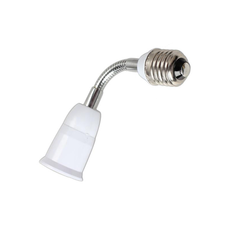 D1u E27 Till E27 Flexibel 16cm Förlänga Bas Led Ljus Adapter Omvandlare Uttag