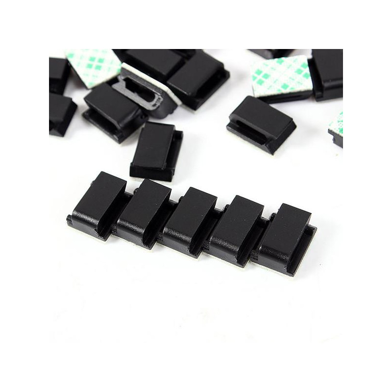 30st Uppsättning Slips Clips Fixare Arrangör Släppa Lim Klämma Bil Tråd Sladd Kabel Hållare
