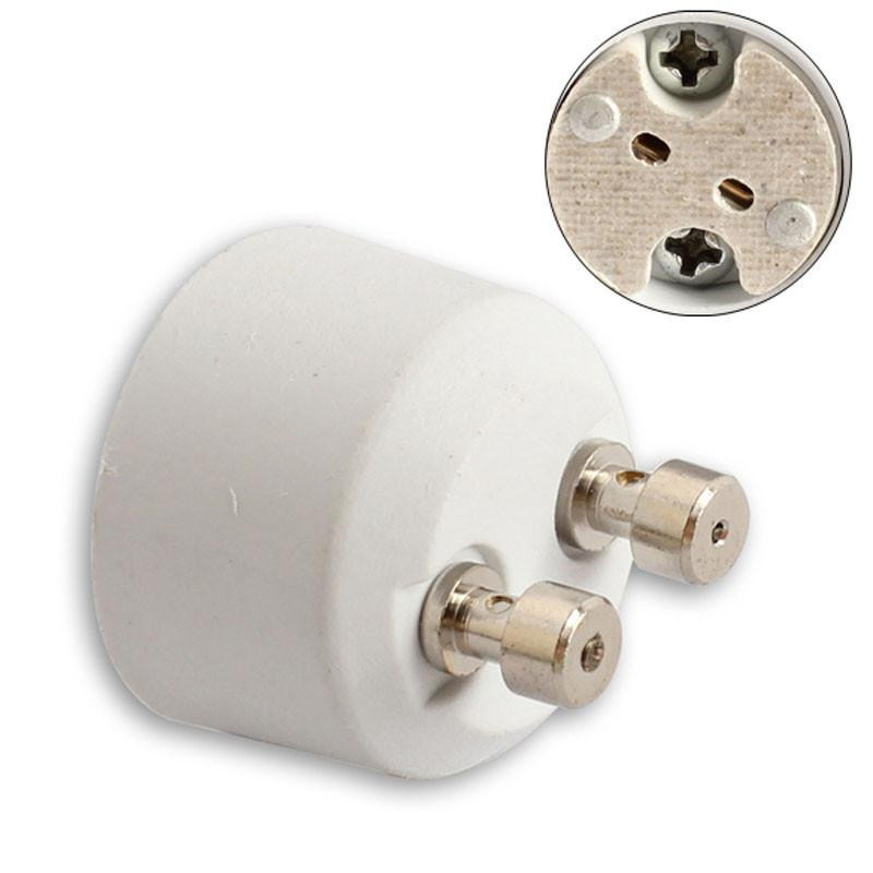 Gu10 Kvinna Uttag Till Mr16 Manlig Plugg Adapter Uttag Bas Halogen Ljus Glödlampa Lampa Adapter Omvandlare