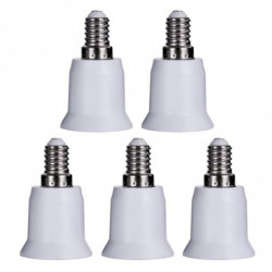 5pcs E14 Till E27 Bas Skruva Ljus Lampa Glödlampa Hållare Adapter Uttag Omvandlare E14 Till E27 Lampa