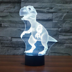 Het Rör Växla Skrivbord Ljus Natt Ljus Färgrik Usb Led Tabell Akryl Lampa 3d Illusion Dinosaurie För