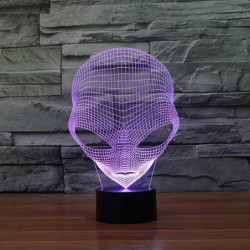 Unik 3d Särskild Utomjording Form Led Tabell Lampa Med Usb Kraft Fs3048