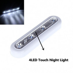 Hög Ljusstyrka 4led Vägg Lampa Trådlös Batteri Powered Led Rör Knacka Natt Ljus För Hem Kontor