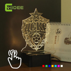 Cnhidee Innovativ Fotboll 3d Natt Lights För Cska Klubb Sju Färger Rgb Led Rör Lampa Som Kreativ Lampara