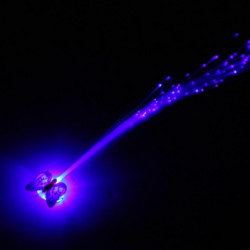 1 St Glöd Blinkning Hår Klämma Blixt Led Fläta Show Fest Dekoration Färgrik Lysande Fläta Optisk