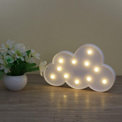 3d Tält Moln Natt Lampa Med 11led Batteri Drivs Vit Moln Brev Ljus För Jul Dekoration Kid 39 S