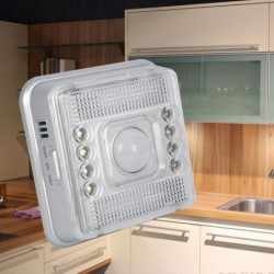 Emengency Värma Vit 3w Rörelse Sensor Ljus Trådlös Infraröd 8 Led Belysning Lampa Pir Bil Sensor