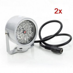 2pcs 48 Led Illuminator Ljus Cctv Ir Infraröd Natt Syn Lampa För Säkerhet Kamera