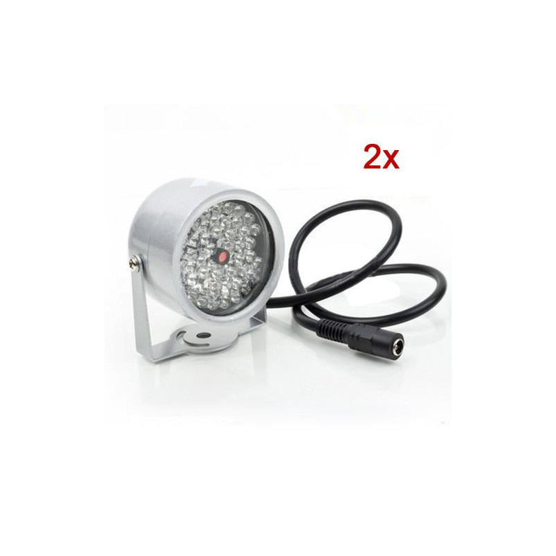 2pcs 48 Led Illuminator Ljus Cctv Ir Infraröd Natt Syn Lampa För Säkerhet Kamera