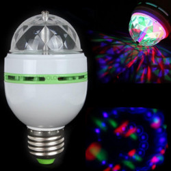 Mini Dj Disko Rgb Led Skede Belysning Effekt E27 3w Färgrik Bil Roterande Lampor Fest Lights Ojektor