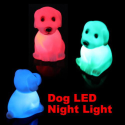 D1u Färg Skiftande Led Jul Humör Lampa Natt Lampa Fest Dekoration Söt Hund Ljus