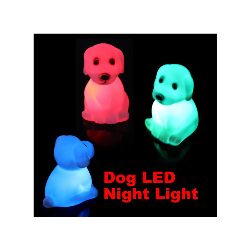 D1u Färg Skiftande Led Jul Humör Lampa Natt Lampa Fest Dekoration Söt Hund Ljus