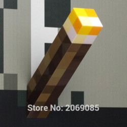 Minecraft Ljus Upp Populär Spel Fackla Natt Ljus Led Pvc Jouet Leksaker 1177 Handling Figur Leksak Barn
