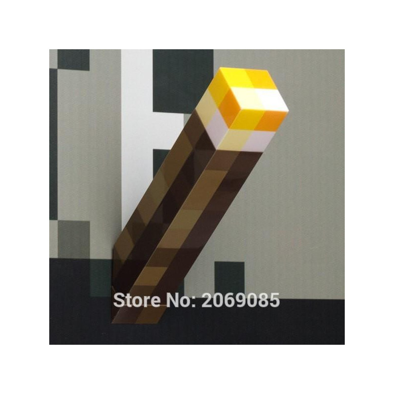 Minecraft Ljus Upp Populär Spel Fackla Natt Ljus Led Pvc Jouet Leksaker 1177 Handling Figur Leksak Barn