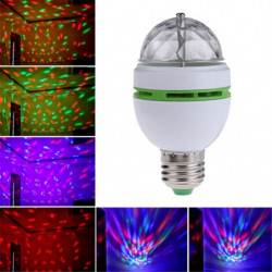 E27 3w Färgrik Bil Roating Rgb Led Glödlampa Skede Ljus Fest Lampa Disko Bar Ofessionell Belysning