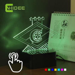 Cnhidee Het Usb Lampe 3d Rgb Nattlampa För Spartak Fotboll Klubb Led Rör Ljus Som Hem Belysning Futbol
