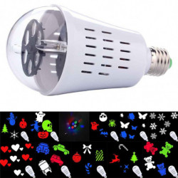 E26 E27 Led Utsång Roterande Skede Glödlampa Kristall Boll Ljus Disko Fest Lampa Stil Jul Fawn Xmassnowman