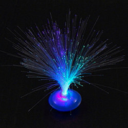 Skön Romantisk Led Fiber Optisk Nattlampa Lampa Färg Skiftande