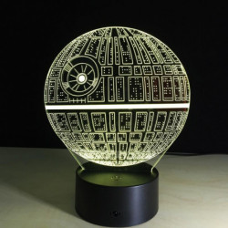Stjärna Wars Död 3d Led Natt Ljus Rör Växla Tabell Lampa Usb 7 Färg Rum Dekor Färgrik Led Belysning