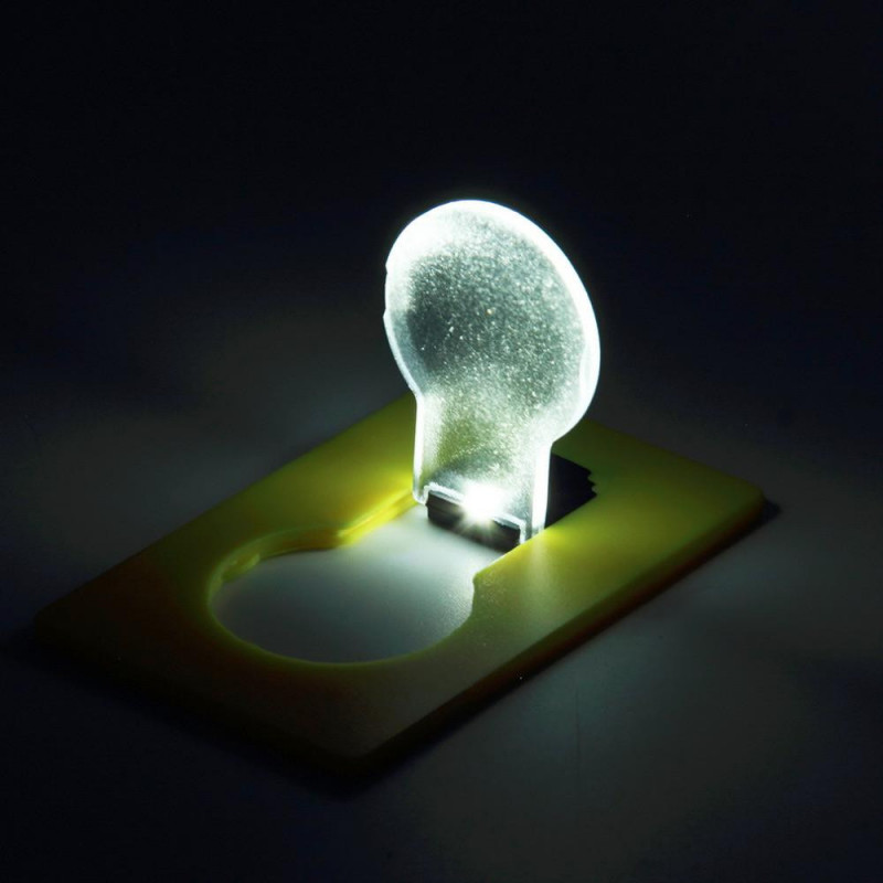 Design Bärbar Led Kort Ficka Ljus Glödlampa Lampa Plånbok Storlek