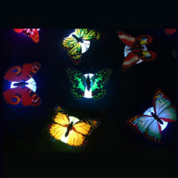 Färgrik Led Natt Ljus Led Klistra Blommor Fjäril Parasit Kreativ Natt Ljus Kreativ Energi Sparande