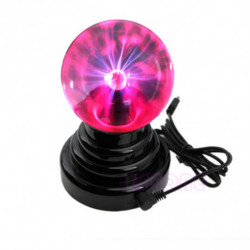 F85 Usb Magi Svart Bas Glas Plasma Boll Sfär Blixt Fest Lampa Ljus