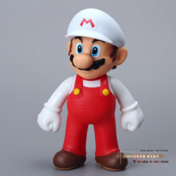 Super Mario Bros Siffror Mario Med Vit Hatt Pvc Handling Figur Modell Leksak Docka 5 Inch 12cm Smfg199
