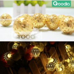 För 3m 30led Batteri Aa Järn Boll Sträng Fe Lights Jul Bröllop Fest Hem Dekoration Lampa Glödlampa