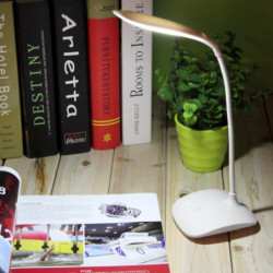 Aste Mode Led Skrivbord Lampa Rör Växla Flexibel Led Läsning Lampa 3nivå Justerat Ljusstyrka Laddningsbara