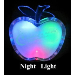 Skön Färgrik Led Äpple Natt Ljus Eu Plugg Sängpos Trunc Lampa Led Energi Sparande Vägg Lampa Nattlampa