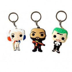 Självmord Trupp Keychain Joker Deadshot Harley Quinn Ckel Ringa Hållare Dekorativ Keychain Ssist