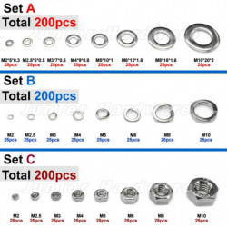 200pcs M2 M2 5 M3 M4 M5 M6...