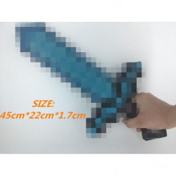 Aste Design Mini Storlek 45cm Minecraft Blå Diamant Svärd Mjuk Eva Skum Leksak Svärd Minecraft