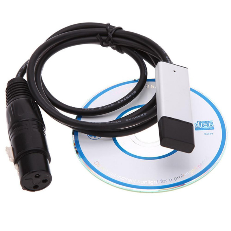 Usb Till Dmx Gränssnitt Adapter Led Dmx512 Studio Dator Pc Skede Belysning Kontroller Dimmer