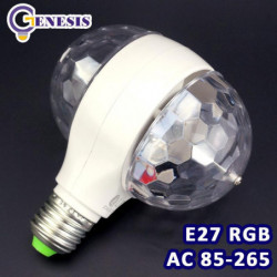 E27 6w Färgrik Bil Roterande Rgb Led Glödlampa Hus Skede Ljus Fest Lampa Disko Asaf Are4