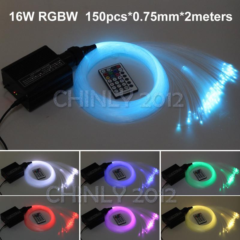 16w Rgbw Led Fiber Optisk Ljus Stjärna Tak Utrustning Lights 150pcs 0