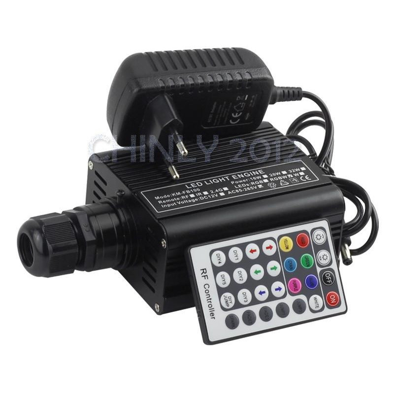 Rgbw 16w Led Fiber Optisk Motor Förare Med 28key Rf Avlägsen Kontroller För Allt Slag Fiber Optik
