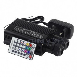 Rgbw 32w Led Fiber Optisk Motor Förare Dubbel Huvud 28key Rf Avlägsen Kontroller För Allt Slag Fiber