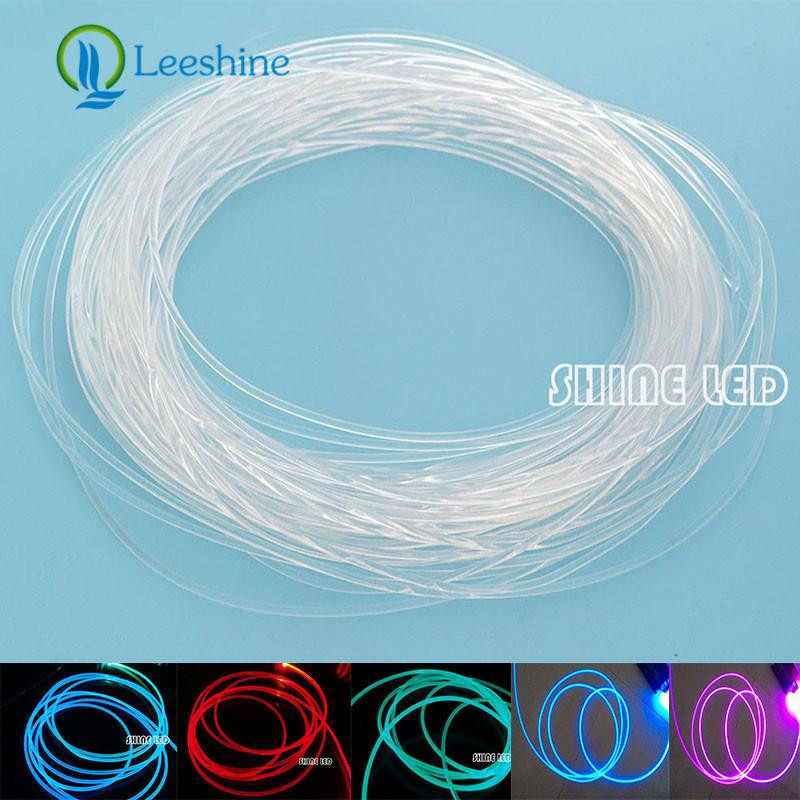 Super Ljus Pmma Optisk Fiber Kabel Sida Glöd 4