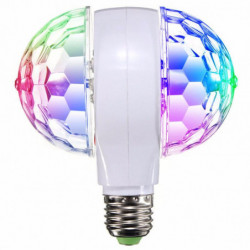3w Led Rgb Skede Ljus Glödlampa E27 Roterande För Ktv Bar Disko Fest Dekor Lampa Dubbel Headed Boll