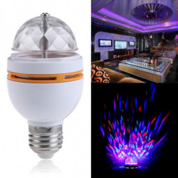 Skede Ljus Ac85260v 3w E27 Färgrik Rgb Led Roterande Skede Disko Kristall Led Glödlampa Lampa Ljus