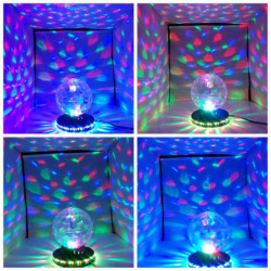 Mini Rgb Kristall Magi Boll Effekt Ljus Bil Roterande Lampor Led Disko Fest Ktv Disko Dj Skede Fest Ac110v