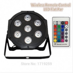 Trådlös Avlägsen Kontrollera 7x9w Rgb Dmx Led Platt Par Hög Kraft Ljus Med Ofessionell För Fest