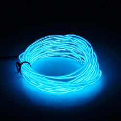 Flexibel El Tråd Neon Ljus 3m För Dansa Fest Bil Decor Controllerblue