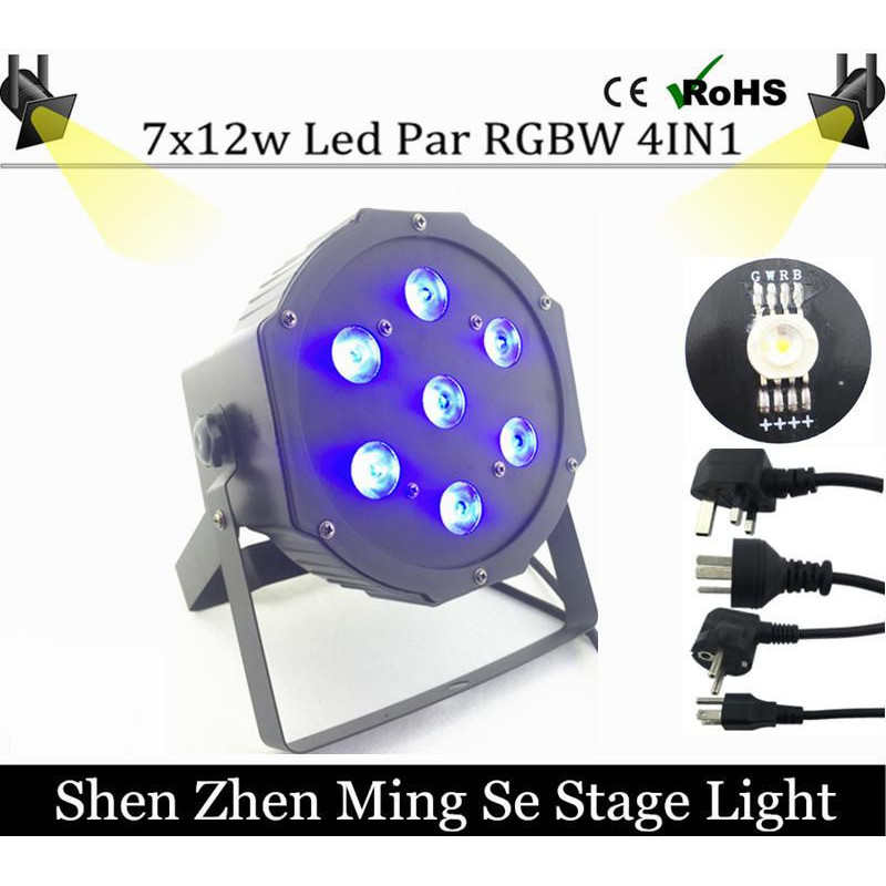 7x12w Led Par Lampor Rgbw 4in1 Platt Par Led Dmx512 Disko Lampor Ofessionell Skede Dj Utrustning