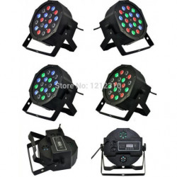18 X 3w Led Skede Ljus Hög Kraft Rgb Par Ljus Med Dmx512 Bemästra Slav Led Platt Dj Utrustning Kontroller
