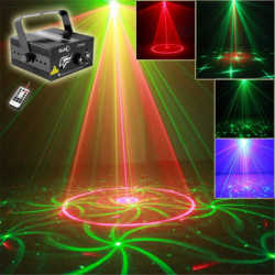 Ir Avlägsen Mini 24 Mönster Rg Laser Crossover Effekt Ojektor 3w Blå Led Ljus Blandning Effekt Dj