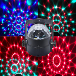 3w Rgb Kristall Magi Boll Soundlights Dj Disko Fest Musik Boll Ljus Laser Ljus Ojektor Skede Effekt Belysning