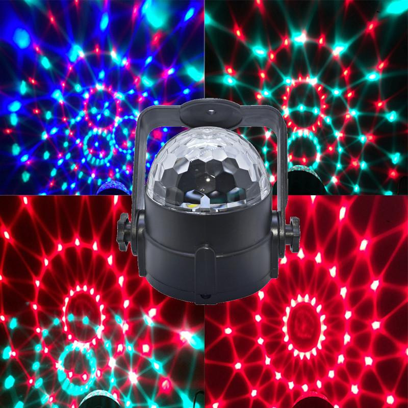 3w Rgb Kristall Magi Boll Soundlights Dj Disko Fest Musik Boll Ljus Laser Ljus Ojektor Skede Effekt Belysning