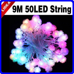 9m 50 Led Snöflinga Bröllop Fest Trädgård Navidad Krans Jul Dekoration Utomhus Lampa Fe Sträng År